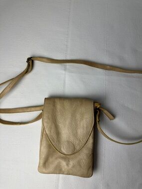 latico Beige Pebbled Leather Crossbody
